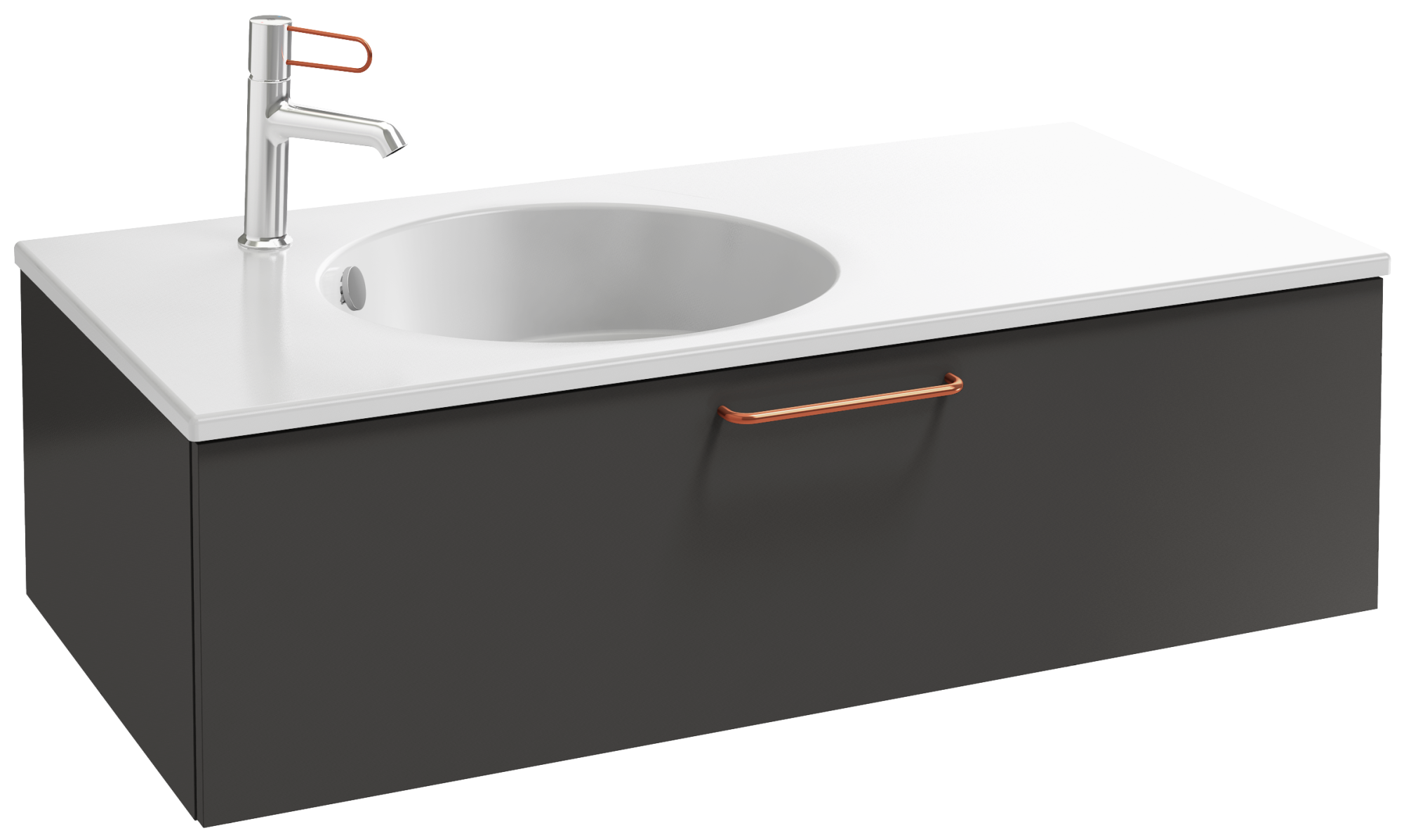 EB2516-R7-NR4 Тумба под столешницу 100 см, 1 ящик, бронзовая ручка JACOB DELAFON ODÉON RIVE GAUCHE ODEON RIVE GAUCHE