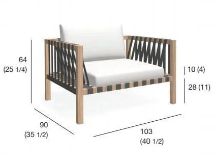 Садовое кресло из тикового дерева с подлокотниками RODA ARCH-00033159 - Вид №6