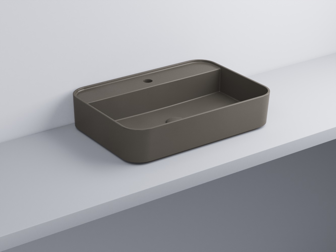 SHCOLARF-FN Раковина прямоугольная одно отверстие под смеситель cielo Shui Comfort Ceramica Cielo