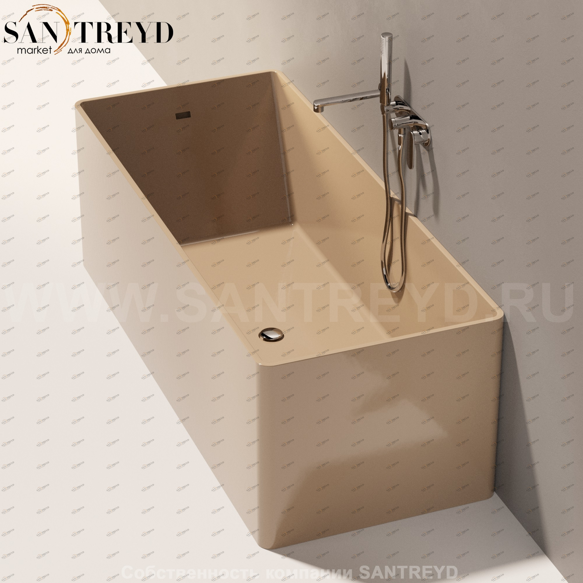 Flaminia WASH Ванна свободностоящая 170 см коричневая MW170.7503 Ceramica Flaminia MW1707503