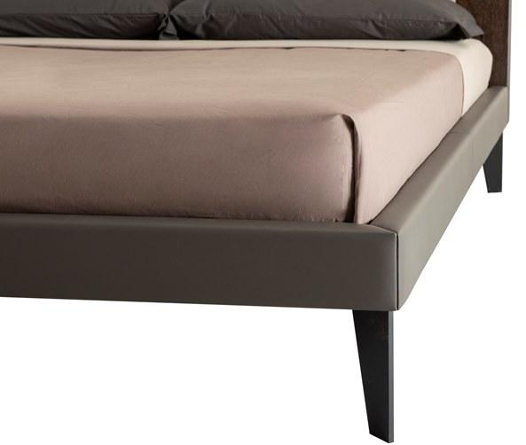 Tonin Casa Двуспальная кровать из массива дерева и кожи sun-id-1422792 - Вид №3