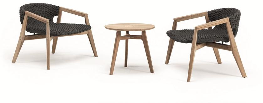 Ethimo Круглый садовый столик из тика Knit Knittb01 - Вид №20