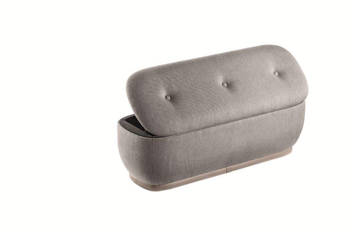 Тканевая мягкая скамейка для хранения Poltrona Frau коллекция-мебель и аксессуары ARCH-00040155 - Вид №1