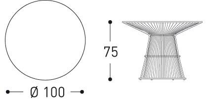 Varaschin Круглый стол из синтетического волокна со стеклянной столешницей sun-id-1430846 - Вид №6