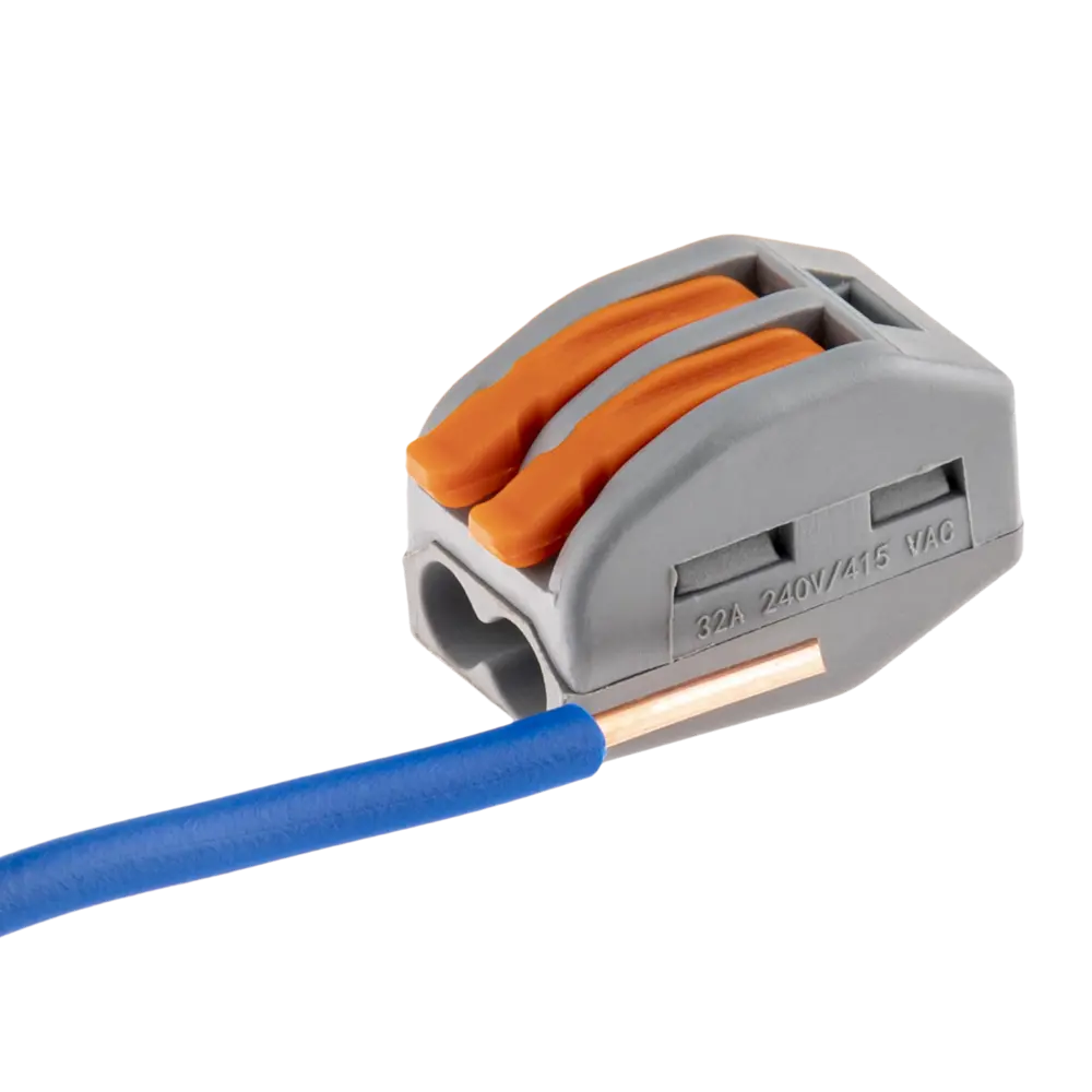 84746776 Клеммы соединительные монтажные с рычажком Duwi СМК 222-412 2-проводные 4мм² серые 50шт 26622 8 STLM-1110774  - Вид №5