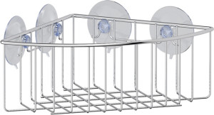 GHI 208 Полочка-решетка угловая на вакуумных присосках 24,3 cm SORCOSA Plain