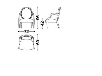 Тканевое кресло с подлокотниками OPERA CONTEMPORARY 49015 ARCH-00079676 - Вид №2