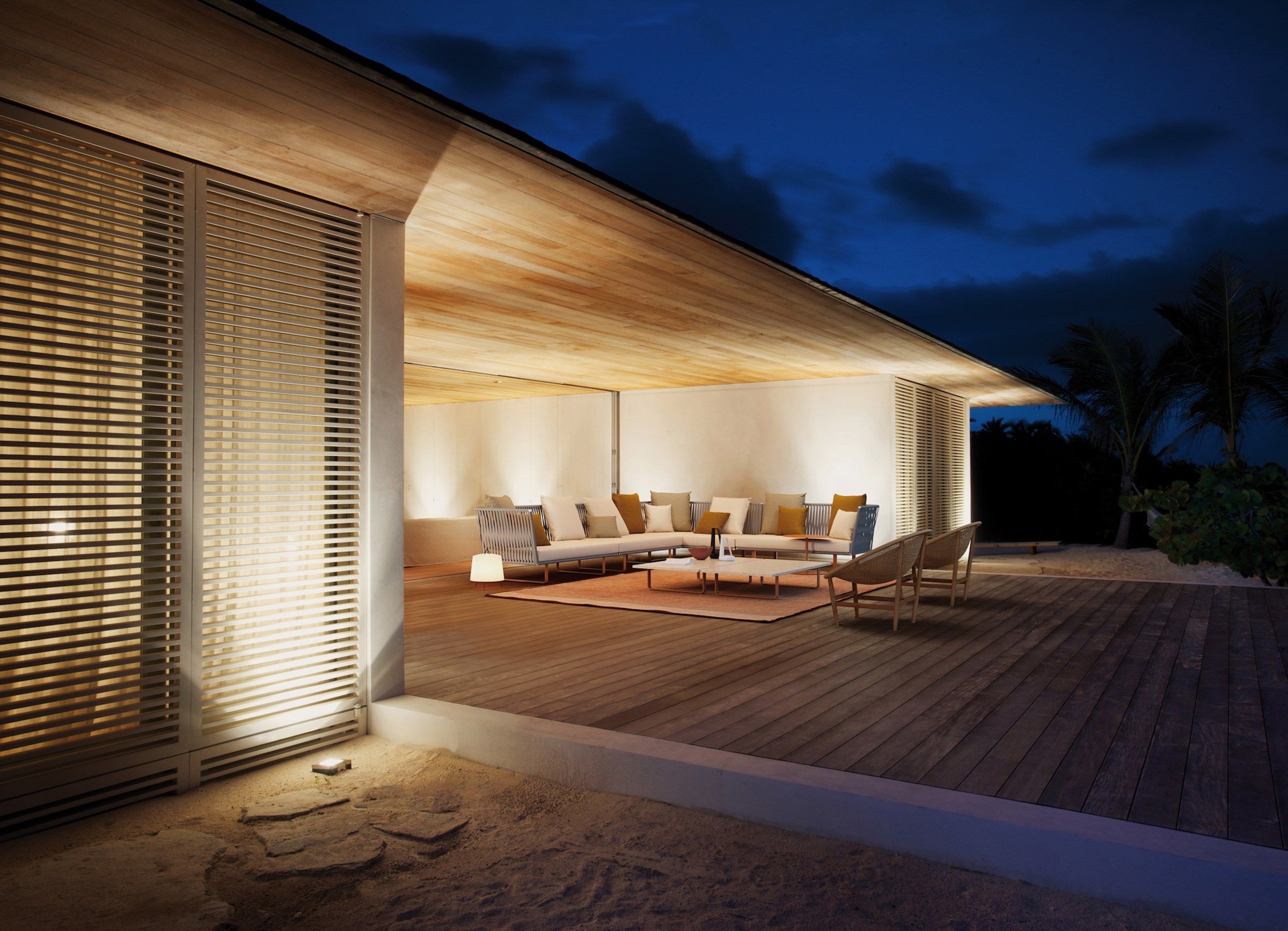 Алюминиевый и деревянный выдвижной садовый стол Kettal Bitta ARCH-00144229 - Вид №2