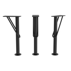 84129 SALGAR Комплект из 2 ножек DEVA BLACK Высота 230 мм