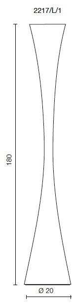 Martinelli Luce Торшер из смолы с диммером  2217/l  - Вид №10