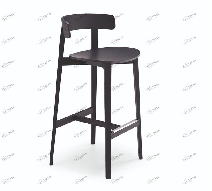 Midj Высокий деревянный табурет со спинкой и подставкой для ног Maya sun-id-1399955