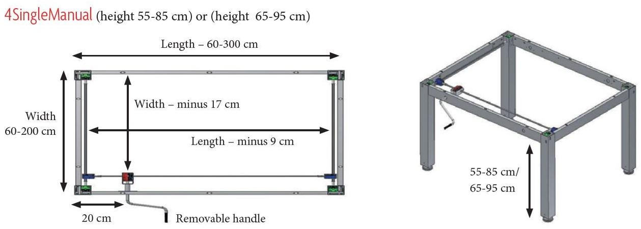 Ropox Прямоугольный стол на колесиках sun-id-1471476 - Вид №2