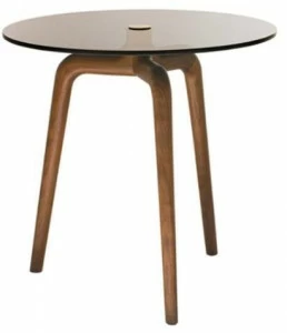 HC28 Cosmo Круглый журнальный столик из дерева и стекла Uovo 42c004