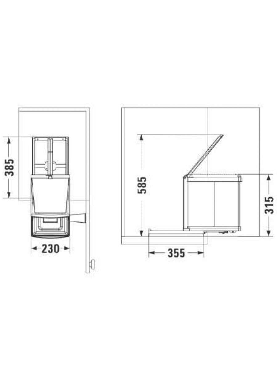 Контейнер для мусора на дверцу Navako Beta 350/12-1 Beige Grey NAVAKO 10362 - Вид №3