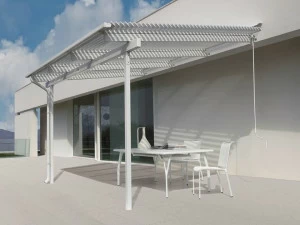 Unopiù Настенная пергола из алюминия с регулируемыми жалюзи  Peme43fb