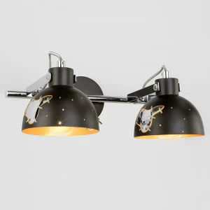 Спот настенный на 2 лампы черный Grunge 20069/2 EUROSVET GRUNGE 00-3926602 Черный