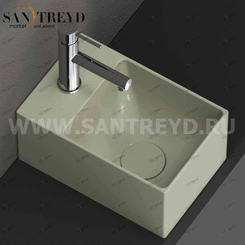 B6R30LI Подвесная раковина настенная прямоугольная Ceramica Globo T-EDGE