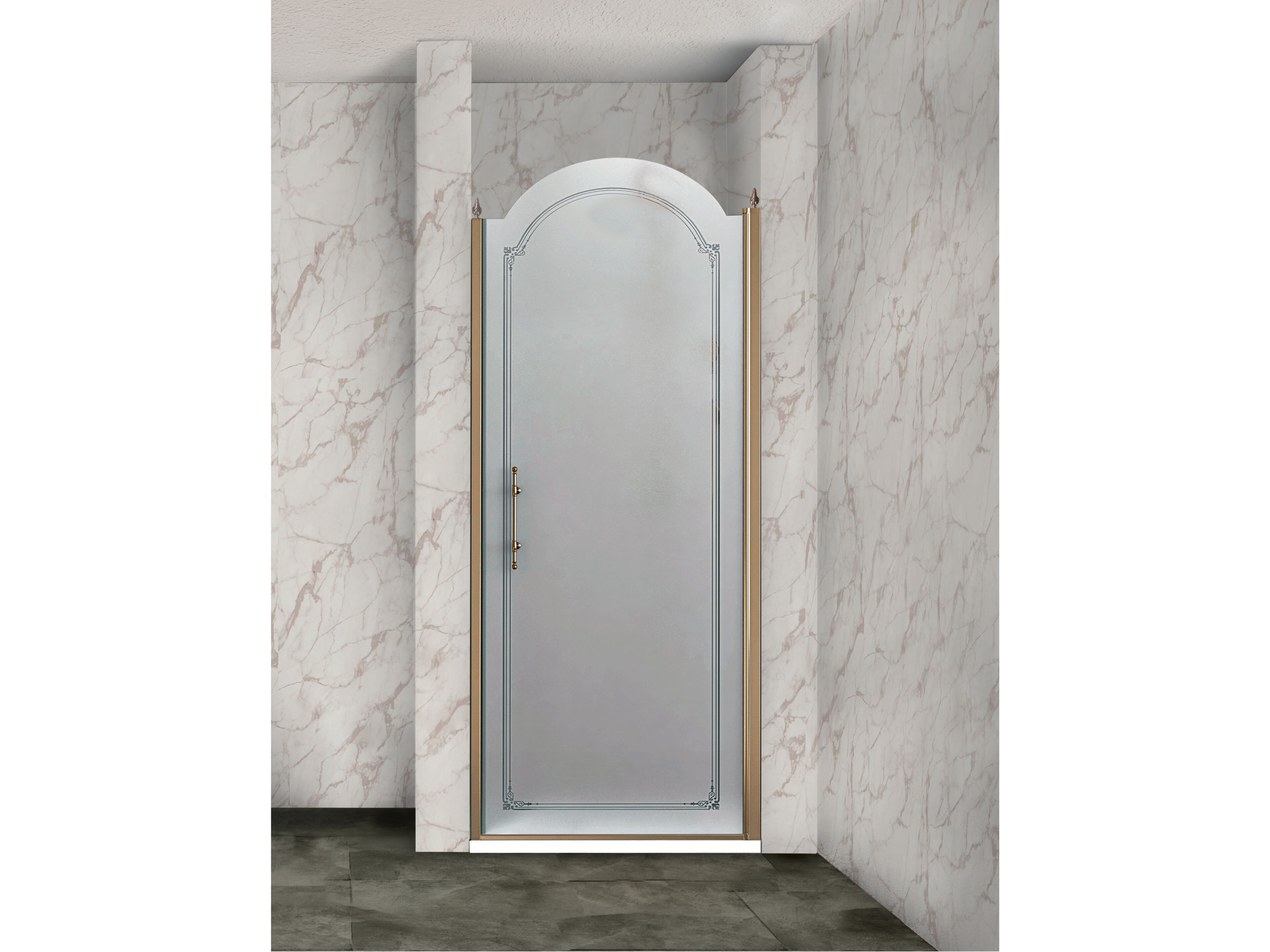 Хрустальная ниша душевая кабина с распашной дверью Metidea декор ARCH-00060593 - Вид №1