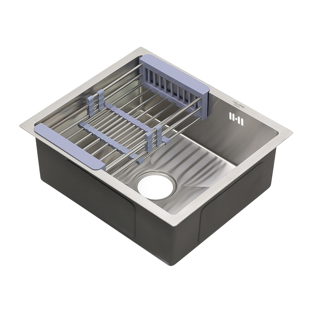 Мойка H5245 MELANA ProfLine 3,0/200 САТИН врезная прямоугольная c коландером H5245 H5245 сатин - Вид №5