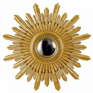 Зеркало-солнце 103 см античное золото New Solar Gold ART-ZERKALO ДИЗАЙНЕРСКИЕ 00-3884071 Зеркальный;золото