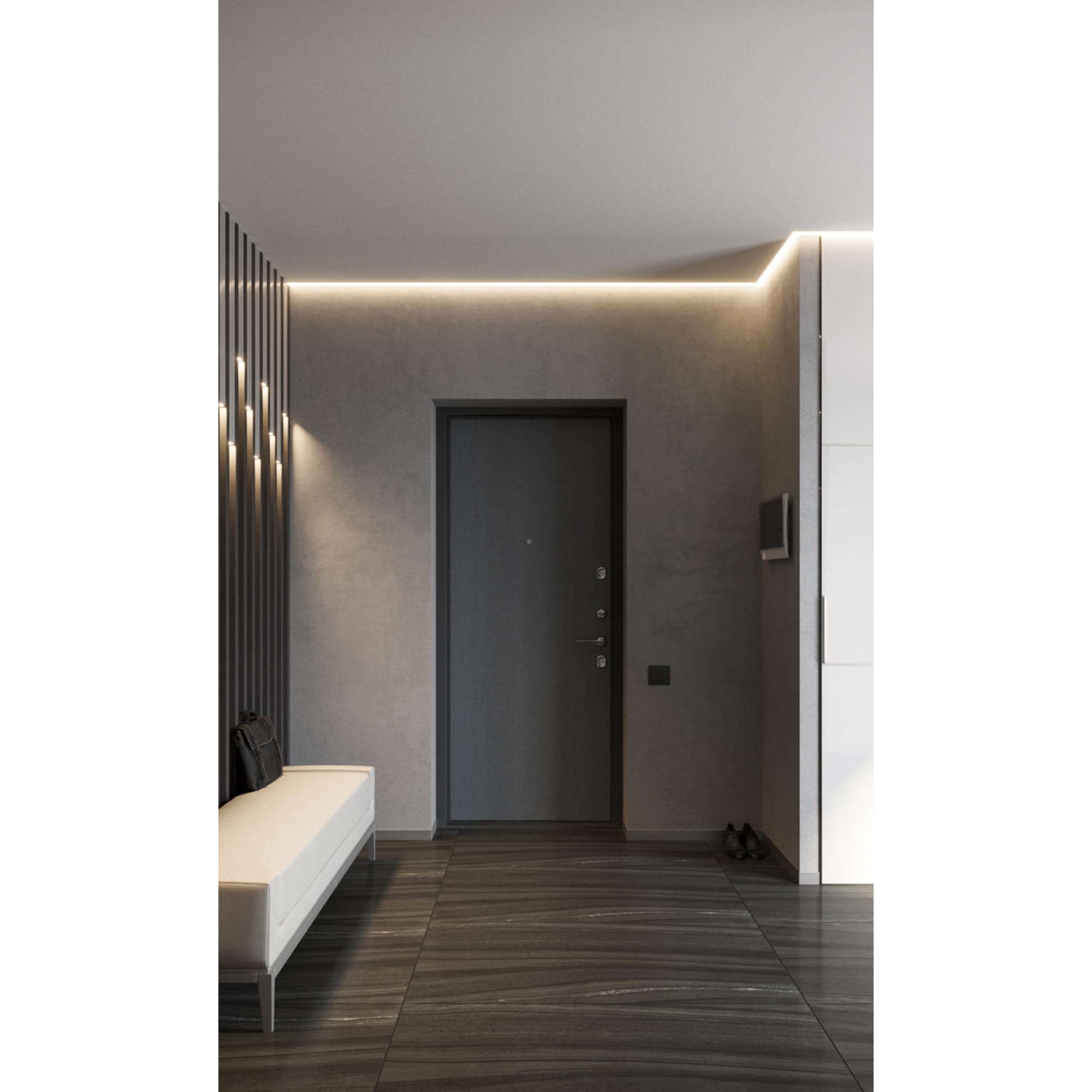 82665046 Дверь входная металлическая Urban 970 мм левая, цвет серый Santreyd  - Вид №10