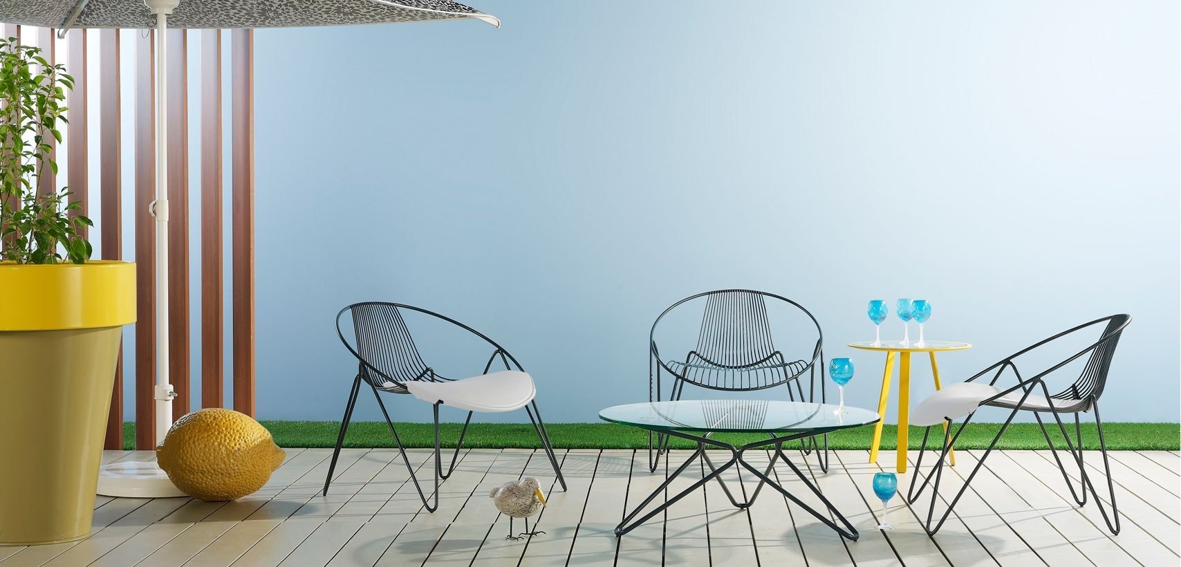 Круглый садовый стол из стали и стекла ROCHE BOBOIS MADAME O ARCH-00016016 - Вид №4