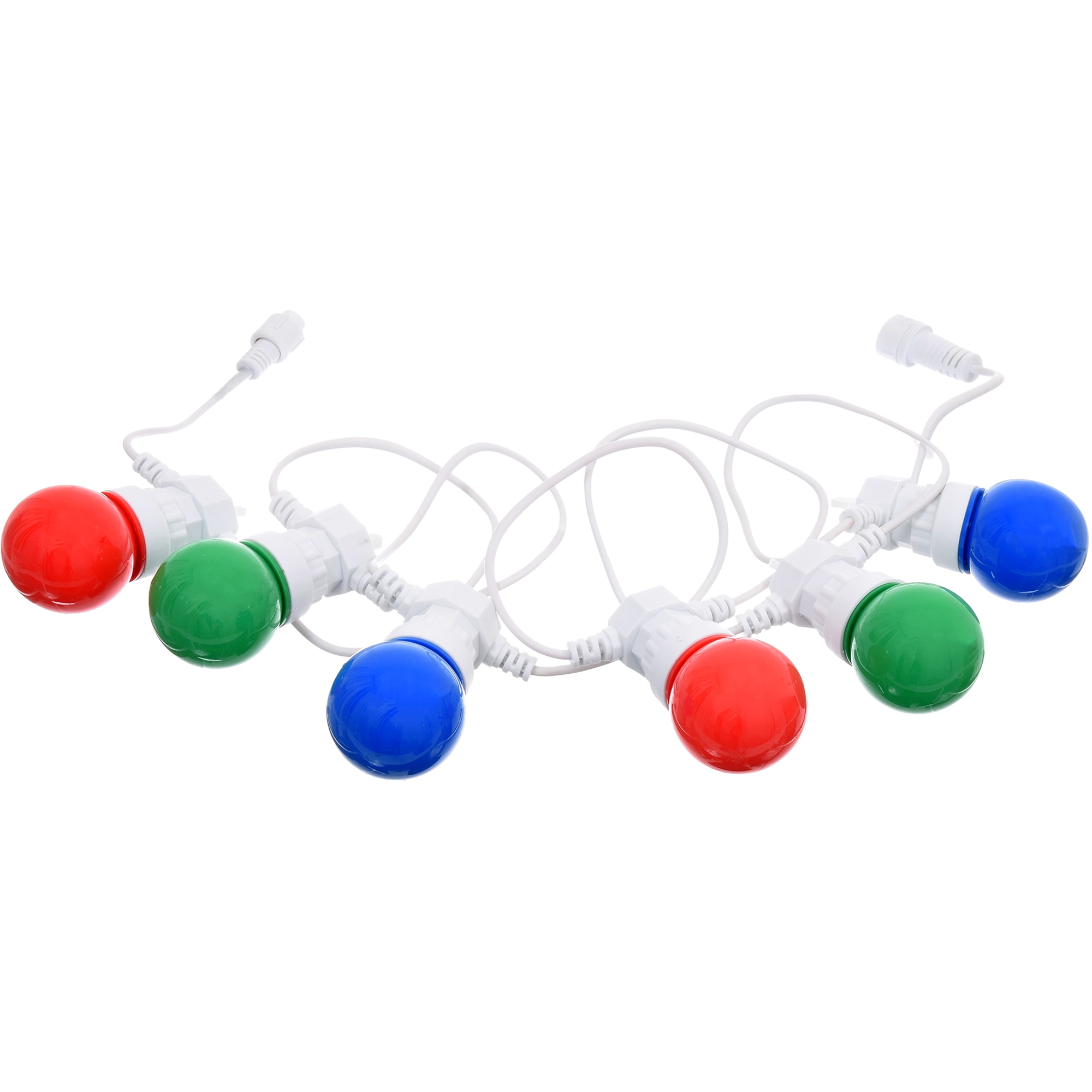 82341997 Электрогирлянда наружная нить «Лампочки» 2.4 м 6 LED мультисвет Santreyd  - Вид №1