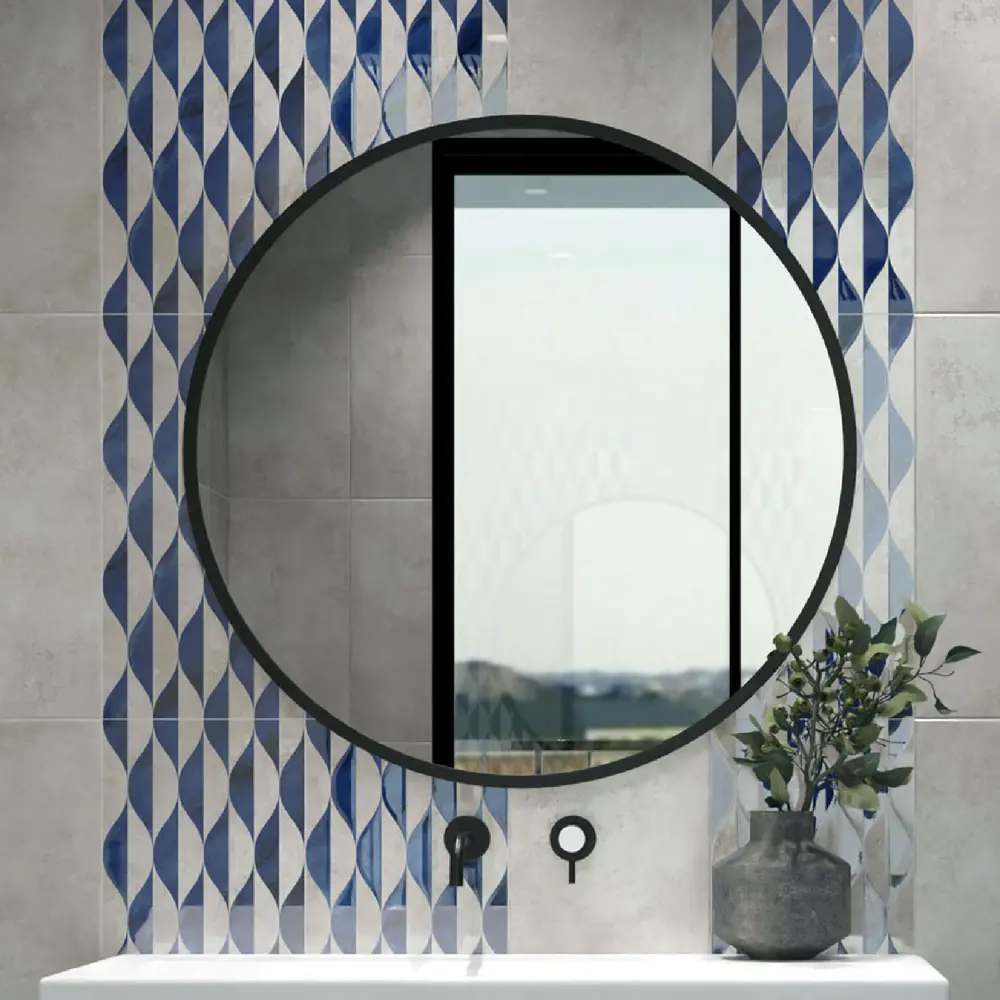 Керамическая вставка Нефрит-Керамика Эни 30x60 см светло-серо-синяя 89232620 STLM-0945311