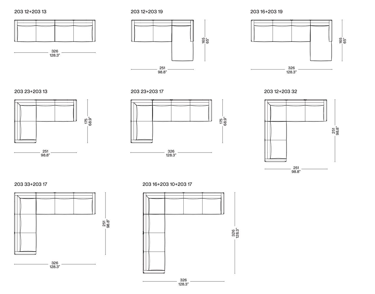 Тканевый диван с полуостровом CASSINA Living ARCH-00145355 - Вид №5