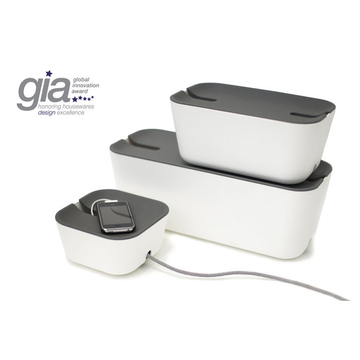 Органайзер для проводов Hideaway   средний белый-серый Bosign 291167 - Вид №1