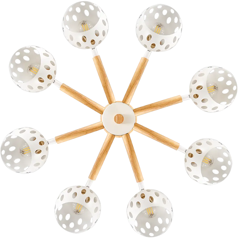 Люстра потолочная Семь огней Трине 8 ламп, 24 м², цвет белый STLM-2123738 - Вид №3