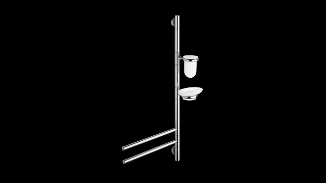 MS440 Стойка подвесная со стаканом, мыльницей и 2 держателями для полотенец bagno&associati Complementi Bagno & Associati