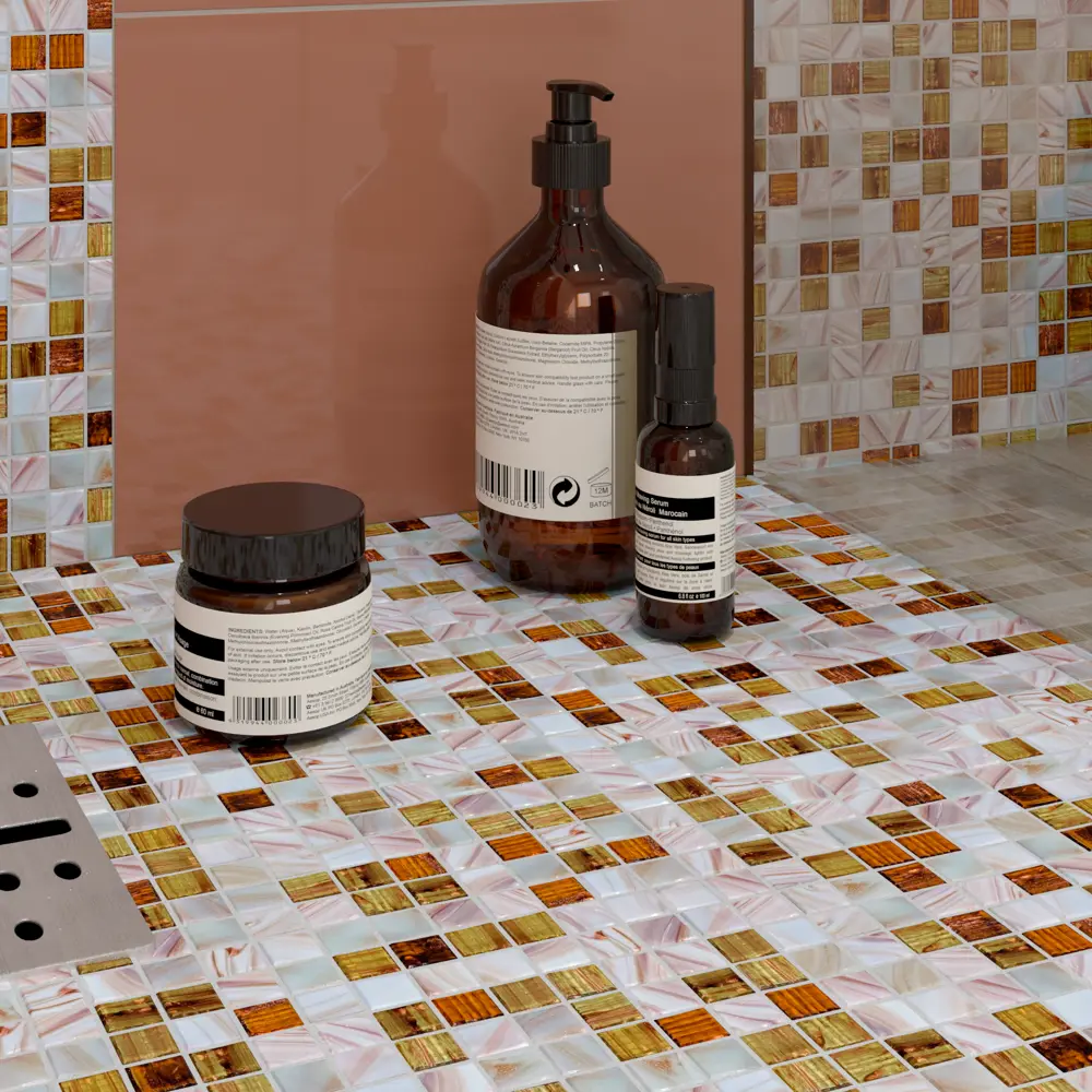 Мозаика стеклянная Artens Swam 32.7x32.7 см цвет бежевый, 20 шт STLM-2065492 - Вид №2