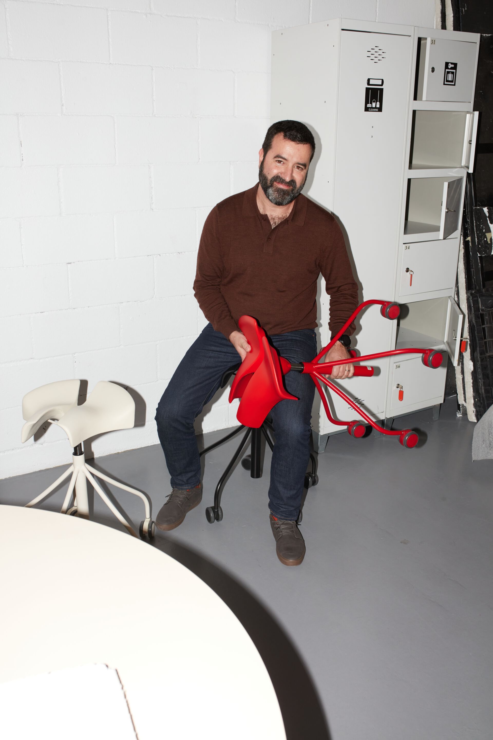 Офисный стул на насесте с колесами BD Barcelona BINARIA ARCH-00143230 - Вид №24