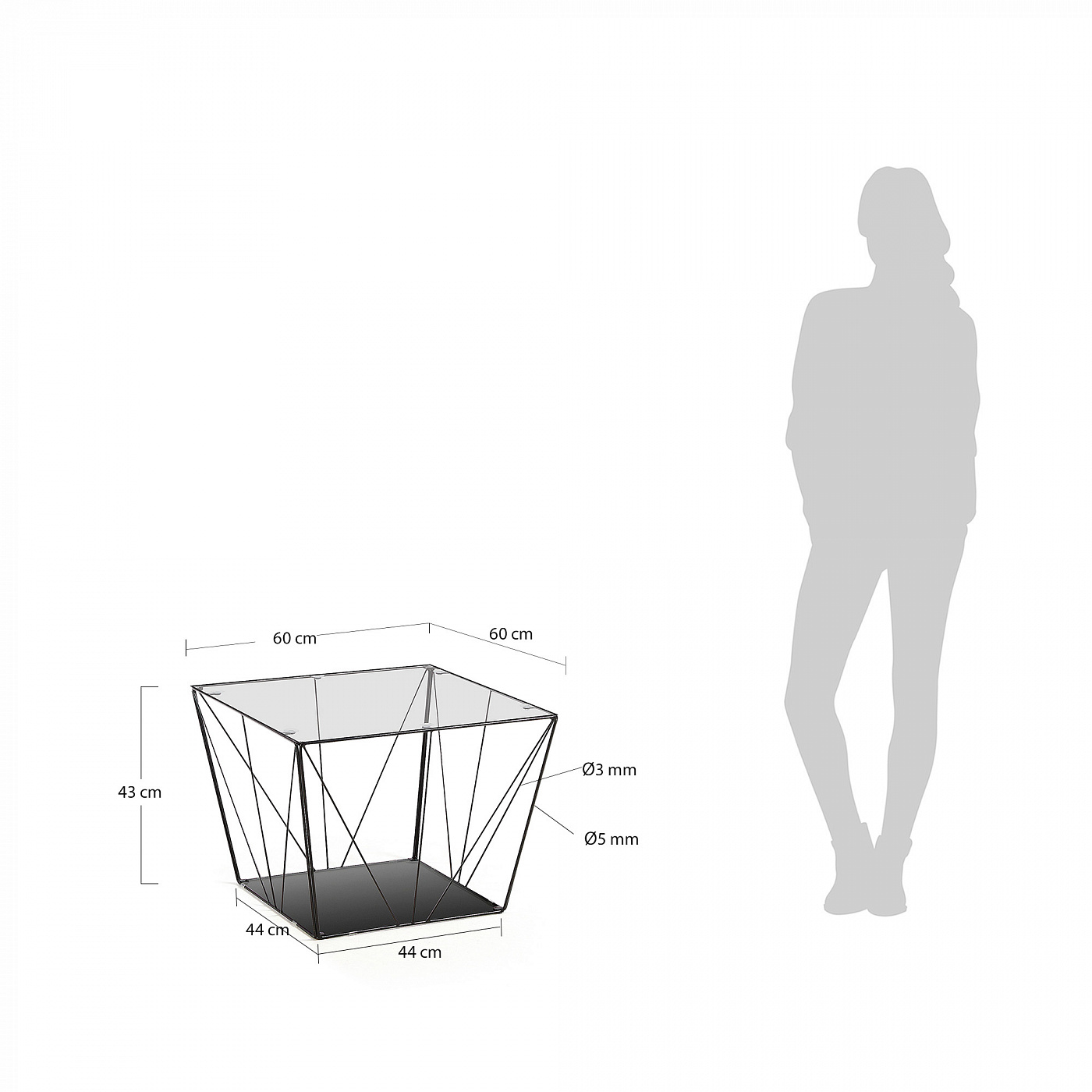 068417 Журнальный столик Tilo 60x60 La Forma Tori  - Вид №1