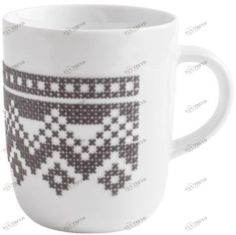 575335A27152C Hygge чашки 0,35 л сенсорный! вышивки крестом серый Kahla-porzellan 