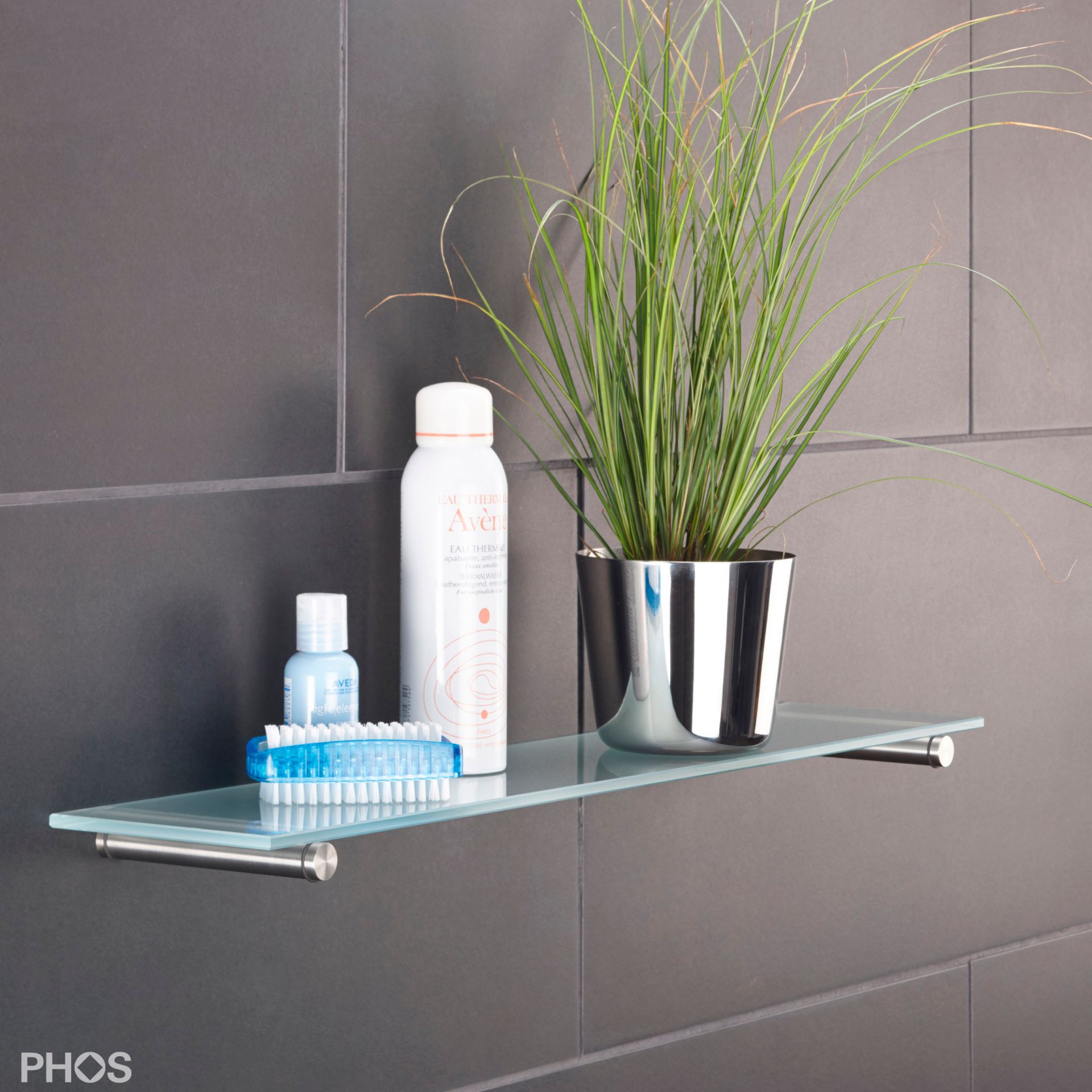 GTA16-120 Держатель стеклянной полки, длина 12 см PHOS  - Вид №2