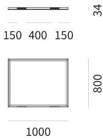 Lucifero's Светодиодный потолочный светильник из экструдированного алюминия File flex square Fxp03.9 - Вид №2