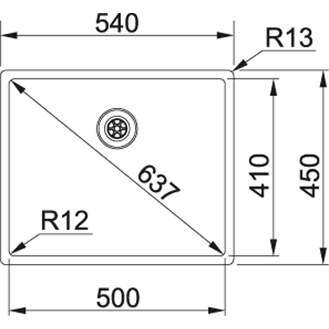 BXX 110-50/ BXX 210-50 Мойка кухонная прямоугольная Franke BOX - Вид №1