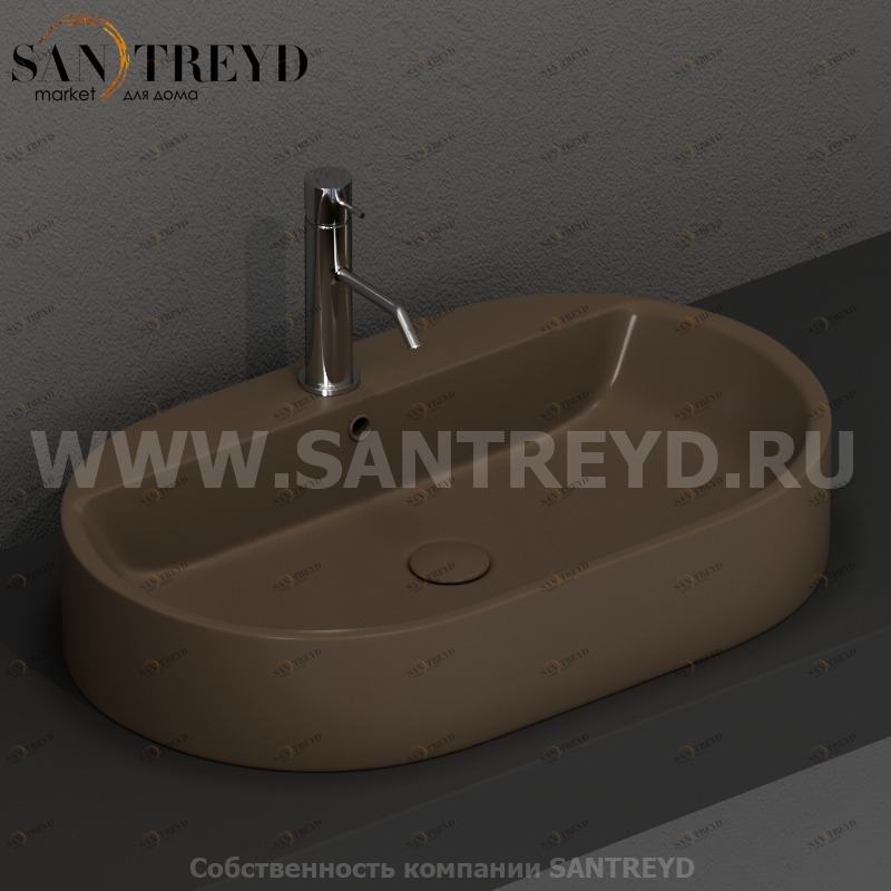 028588 Накладная раковина на столешницу  овальная Kerasan Nolita