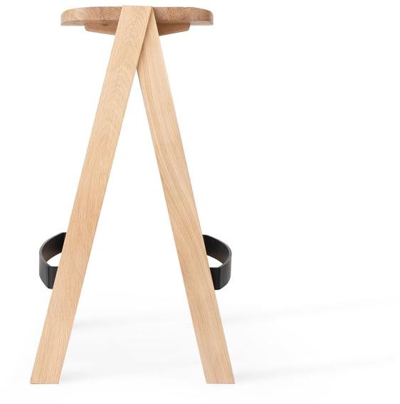 Deadgood Высокий штабелируемый табурет из дуба с подставкой для ног  Lsm - lsh  - Вид №2