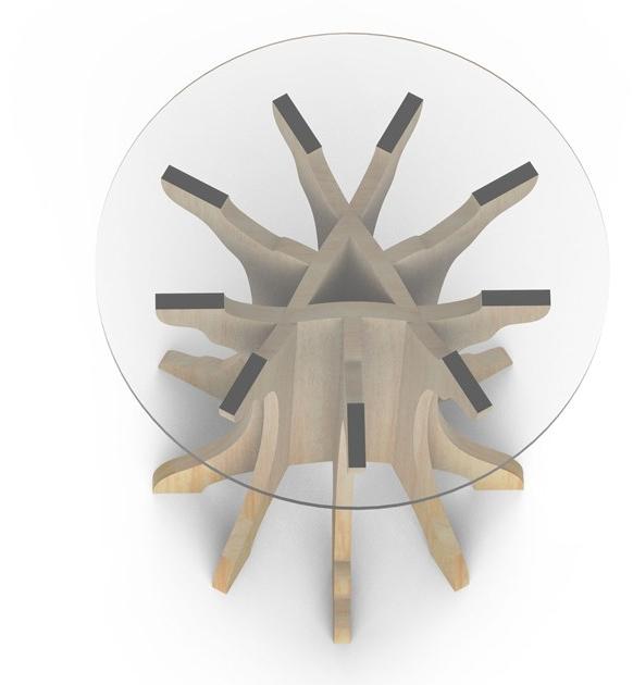 ALBEDO Круглый высокий журнальный столик из березы Tale sun-id-1504770 - Вид №3