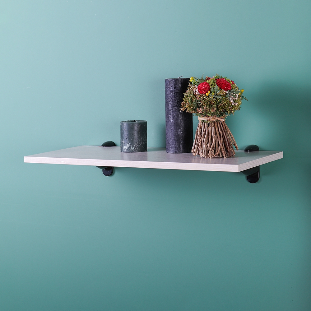 Полка прямоугольная , 600x250x16 мм, дуб атланта LJPS0294 Public Steel Россия  - Вид №2