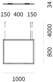 Lucifero's Светодиодная подвесная лампа из экструдированного алюминия File flex square Fxs03.9 - Вид №1