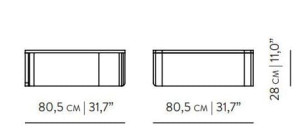 Квадратный низкий журнальный столик из грецкого ореха
