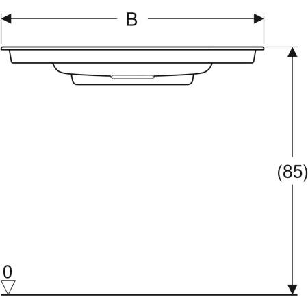 500.396.01.2 Встраиваемая раковина Geberit ONE горизонтальный выпуск, с укороченным вылетом Geberit  - Вид №3