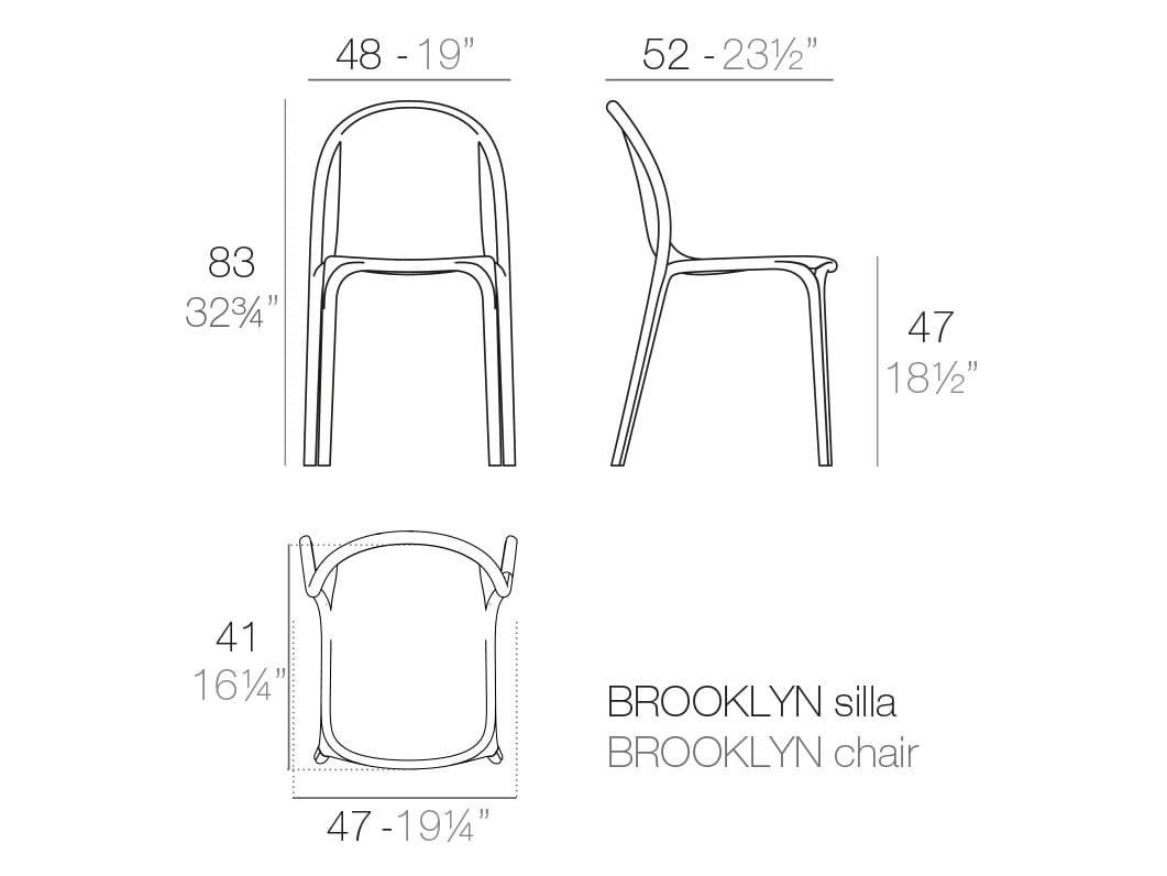 Штабелируемый садовый стул Vondom Бруклин ARCH-00051612 - Вид №9