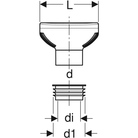 307.006.00.1 Воздушный клапан GRB90, для Geberit Silent-PP и Geberit Silent-Pro Geberit  - Вид №2