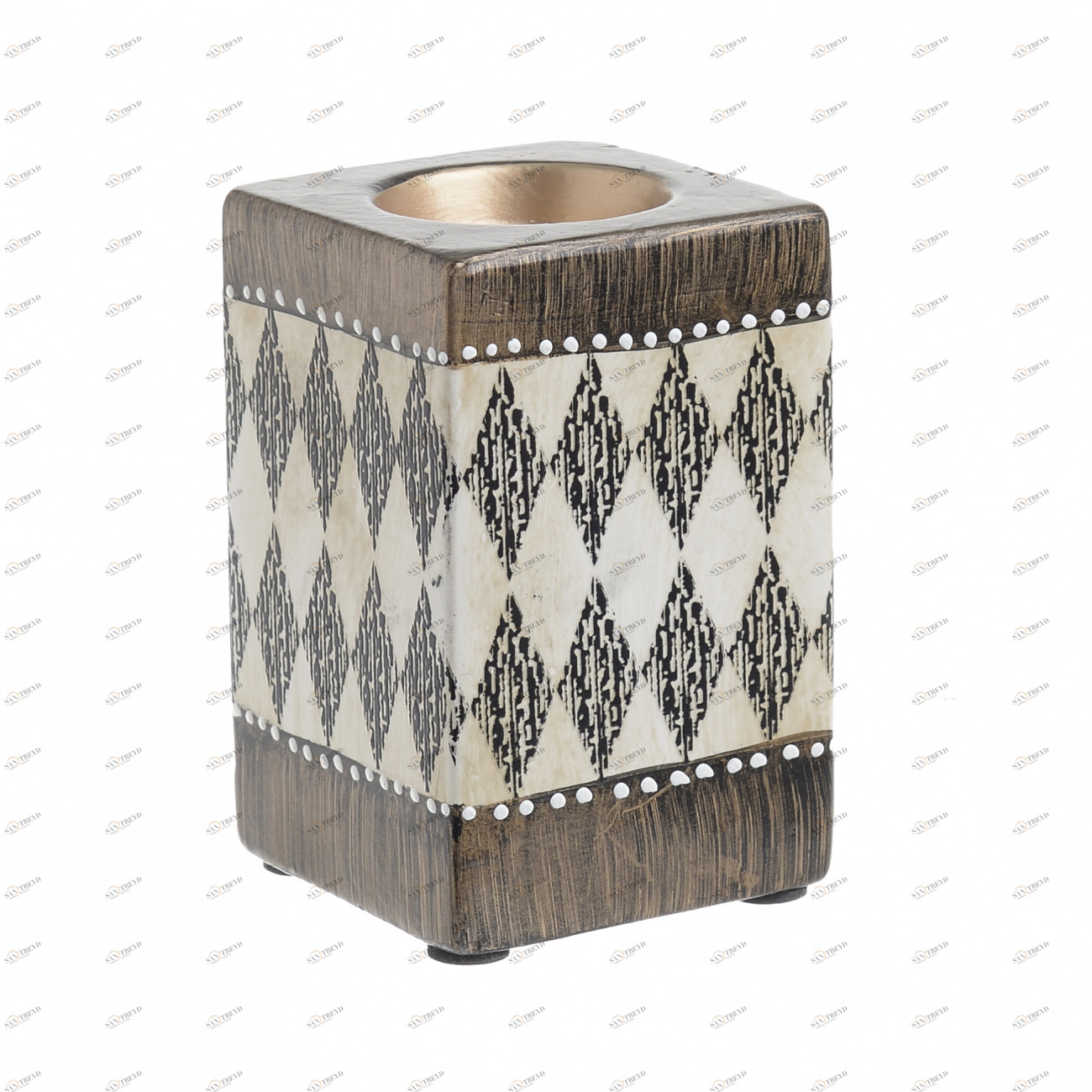 Подсвечник керамический на 1 свечу серо-коричневый To4rooms TO4ROOMS  213470 Серый 