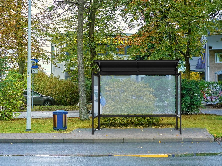 Стальной и стеклянный навес для автобусной остановки Studio Città LIGHT ARCH-00093184 - Вид №1